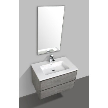 Enzo 800 Wall Hung Double Drawer Vanity Cabinet Basin 800x480x525mm Concrete Full Cabinet Plumb It