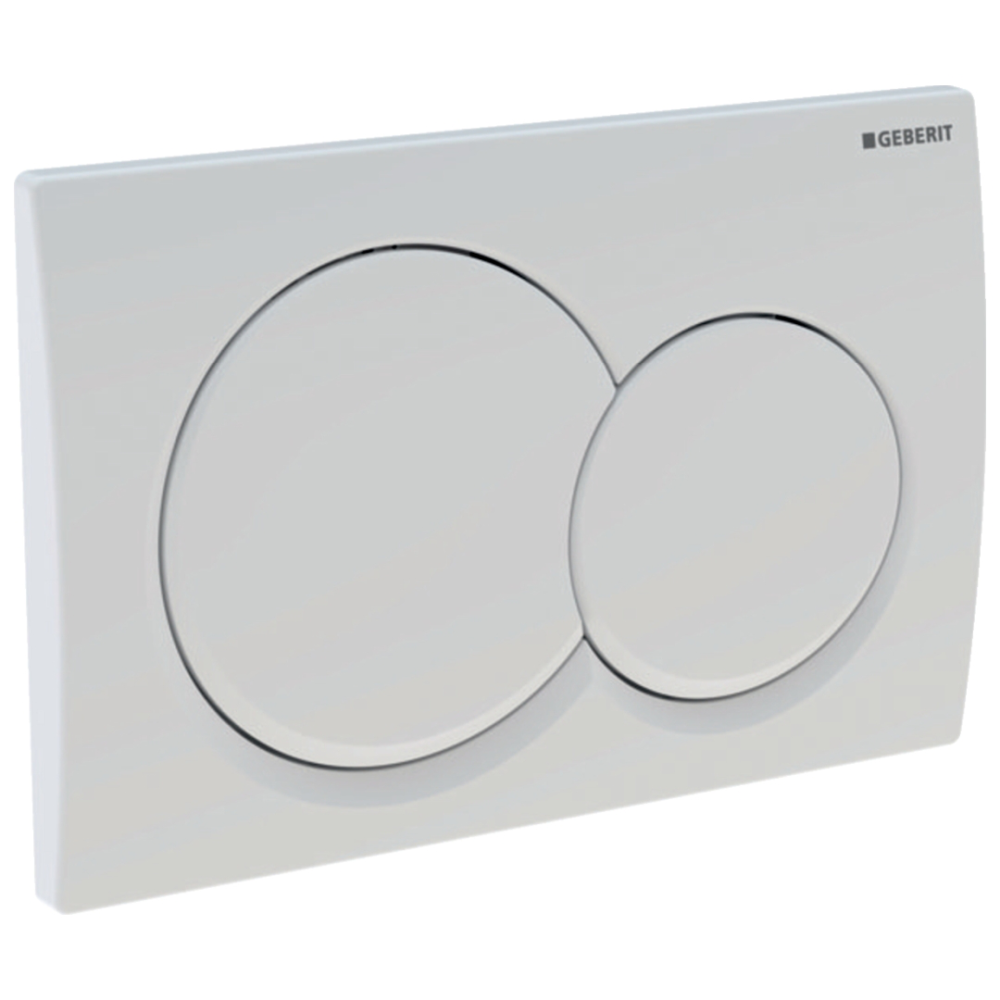 Actuator Plate Dual Flush Geberit Alpha01 with Round Buttons White ...