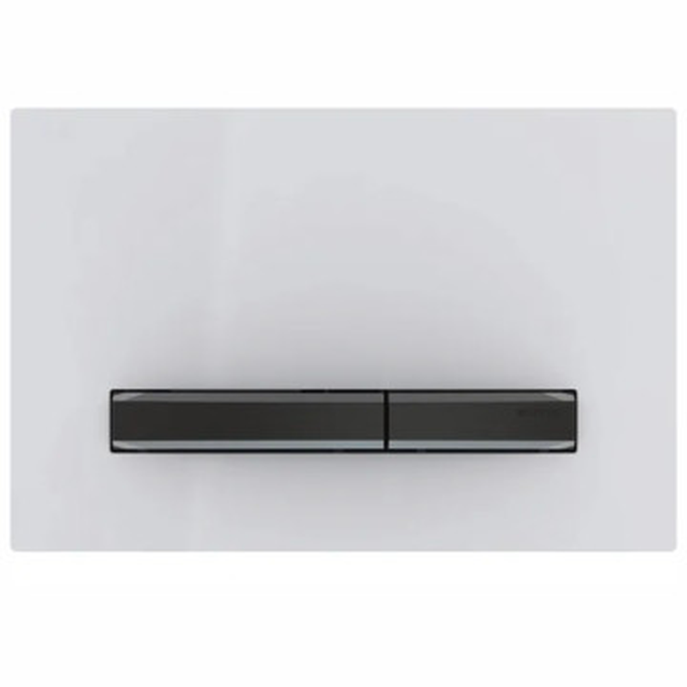 Geberit actuator plate Sigma50 for dual flush, metal colour black chrome: black chrome, white