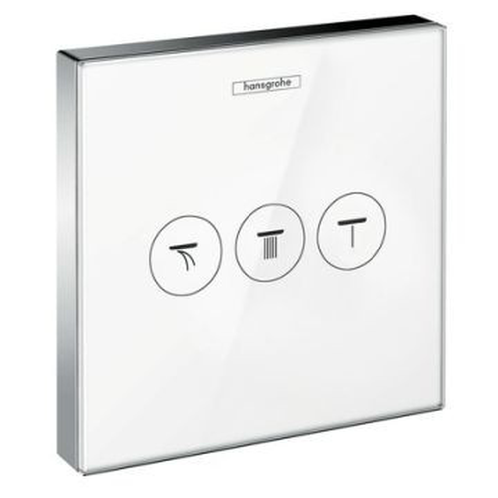 Tap Diverter Valve Hansgrohe Shower Select Finishing Set Glass 3