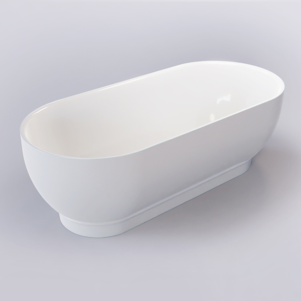 Naomi Gloss White Solid Composite Bath