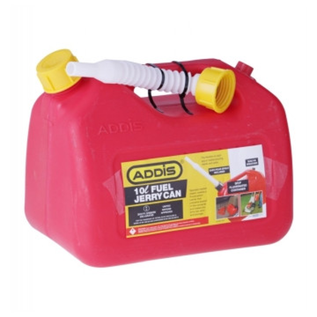 ADDIS JERRY CAN PLASTIC PETROL 10L SML | Plumb-It Online