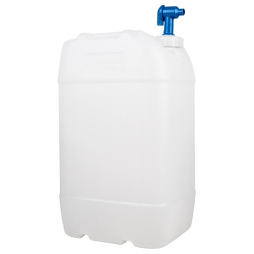 CONTAINER PLASTIC WATER CAN + TAP 25L PlumbIt Online