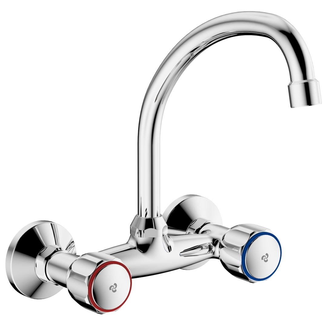 Tap Sink Mixer Wall Type Cobra Metsi With Swivel Spout Chrome Plumb It Online 2363