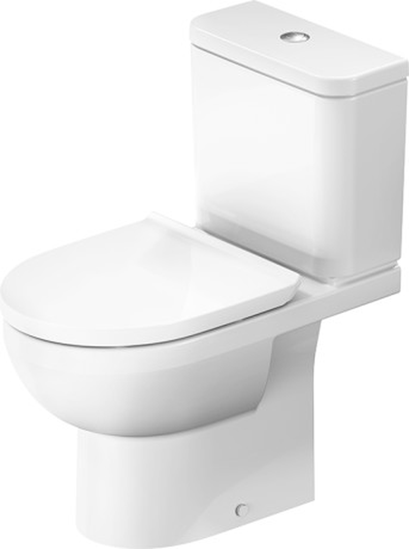 Toilet Close Coupled Duravit No.1 Rimless 365mmx655mm White Alpin (Pan