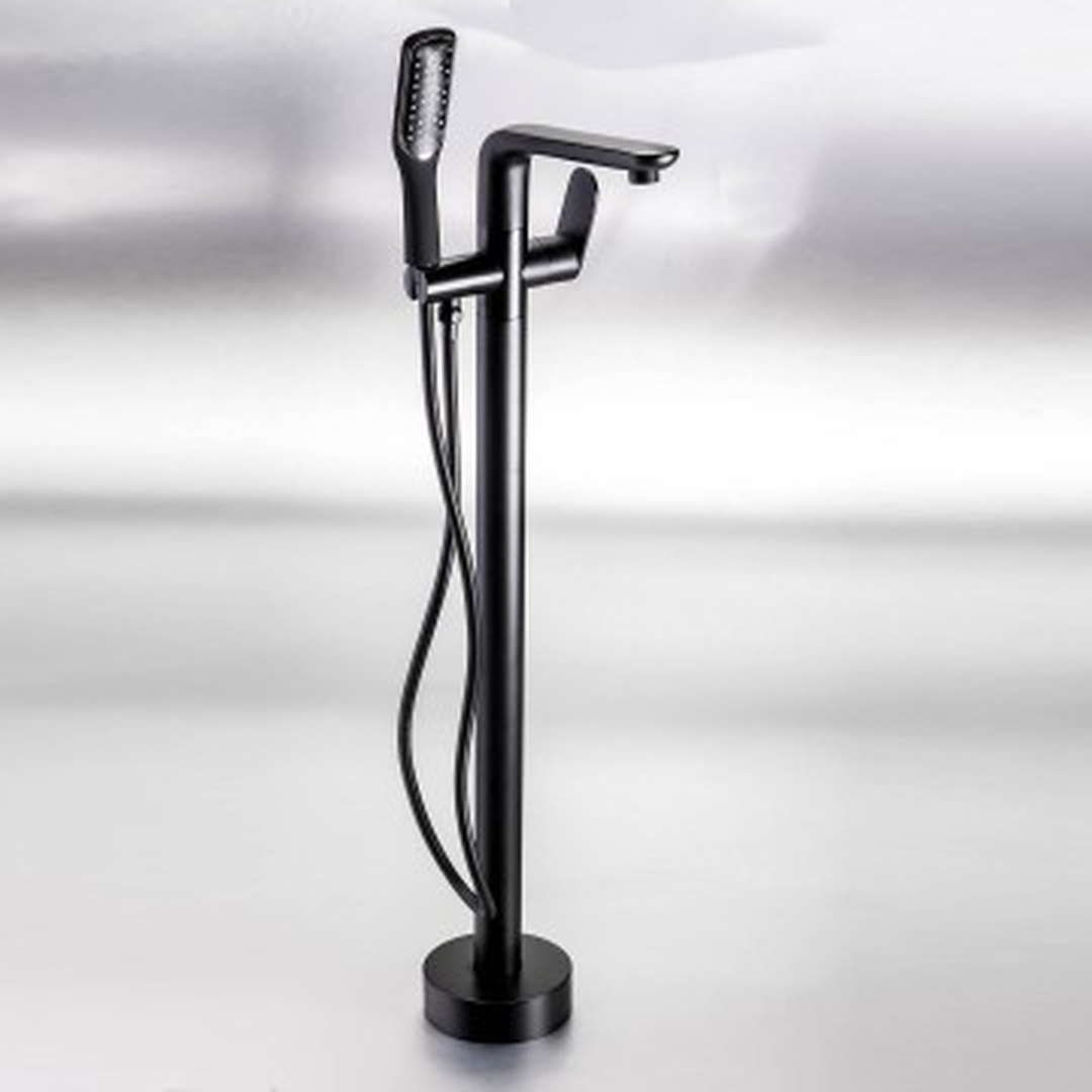 Genova Freestanding Bath Mixer Black PlumbIt Online