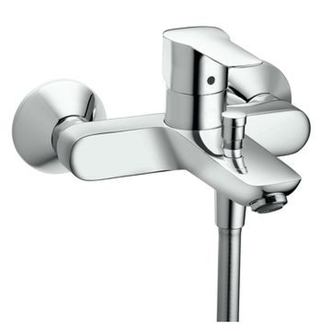 Tap Bath Mixer Exposed Hansgrohe Mysport Wall Mount with Diverter
