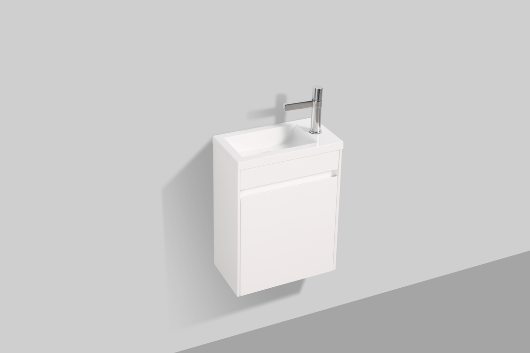 Enzo 400 Vanity WallHung Single Door & Basin 400x220x570mm