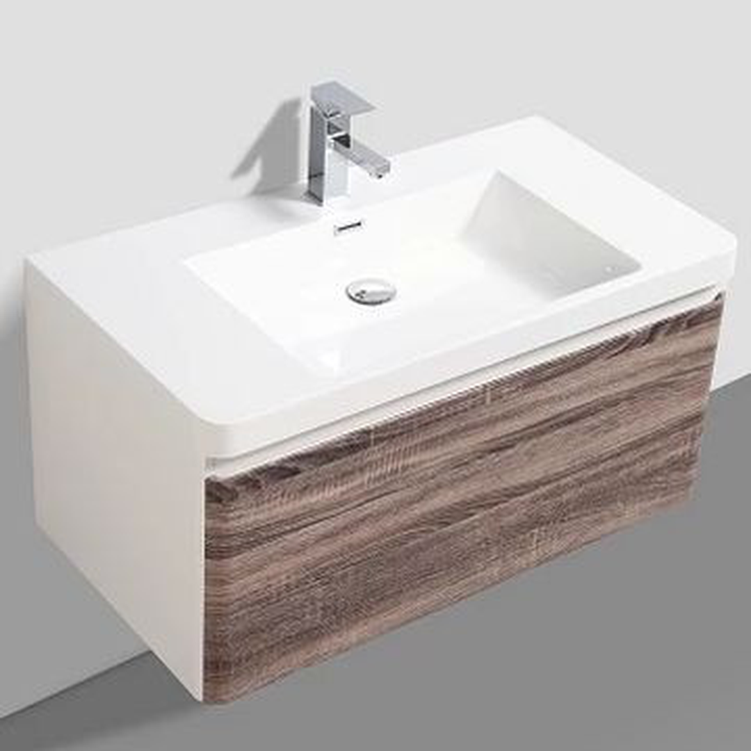 Milan 900 WallHung Vanity Unit Single Drawer & Basin Combo with