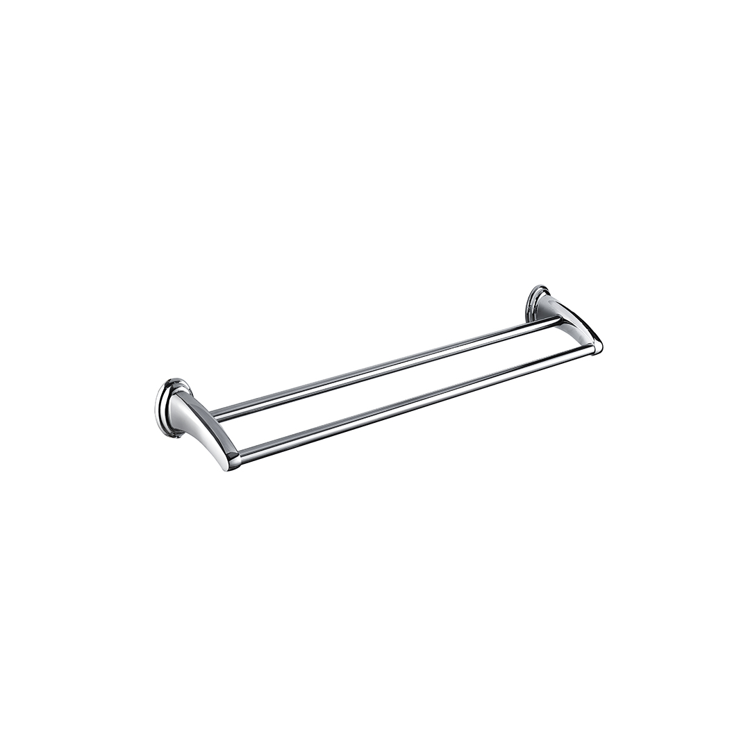 Bathroom Accessories Towel Rail Icon Bay Double 600mm Chrome PlumbIt