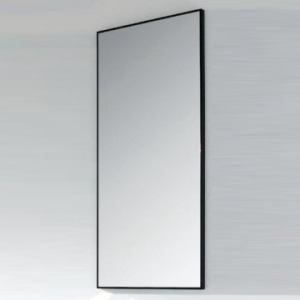 Picasso Wooden Frame Glass Mirror 1200x30x500mm Black