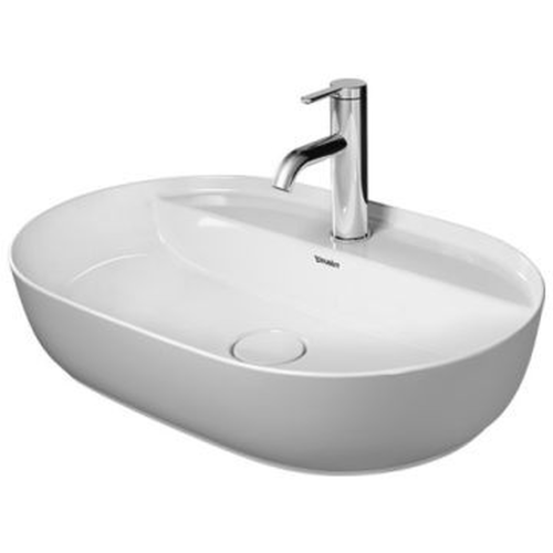 Basin Countertop Duravit Luv Oval 600mmx400mm with Tap Hole White Alpin