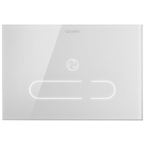 Actuator Plate Duravit DuraSystem A2 229.8mmx157mm Dual Button Touchless for Toilet White Alpin