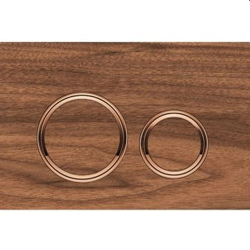 Geberit actuator plate Sigma21 for dual flush, metal colour red gold: red gold, black walnut