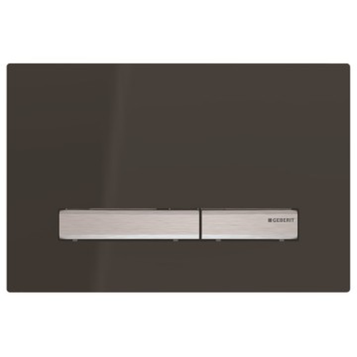 Geberit actuator plate Sigma50 for dual flush, metal colour chrome-plated: chrome-plated, black