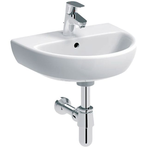 Abalona Wall-Hung Basin w/ Centre Tap Hole 500x410mm White