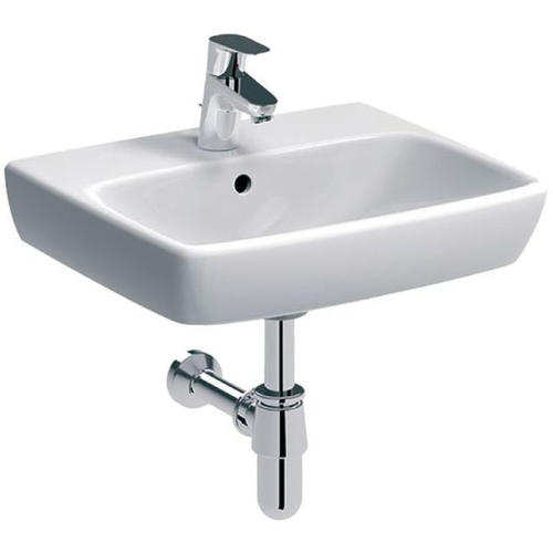 Abalona Square Wall-Hung Basin w/ Centre Tap Hole 500x420mm White
