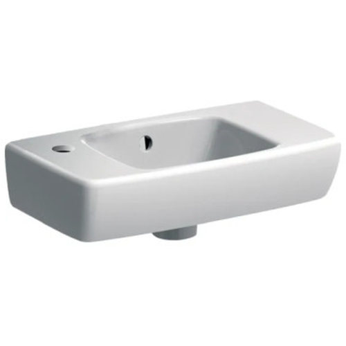 Abalona Square Wall-Hung Basin w/ 1 Tap Hole Left 450x250mm White