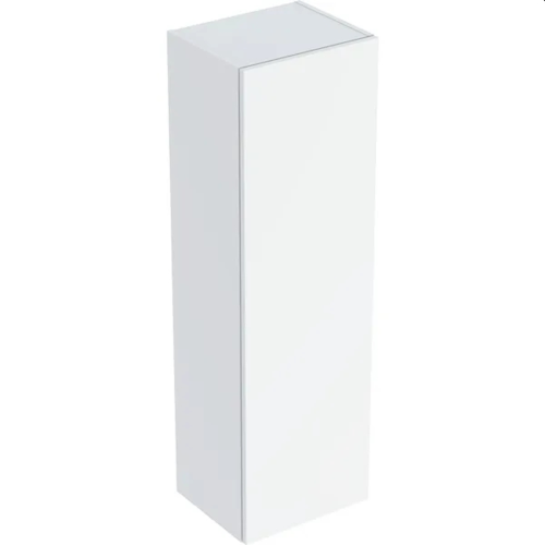 Geberit Smyle Square medium cabinet with one door: B=36cm, H=118cm, T=29.9cm, white / high-gloss coated