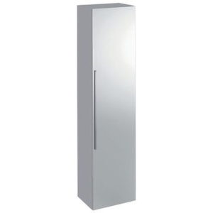Icon Tall Wall-Hung Cabinet w/ One Door & External Mirror 360x1500mm White