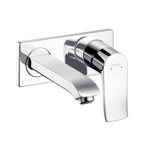 Tap Basin Mixer Wall Type Hansgrohe Metris Finishing Set with 165mm Spout Chrome