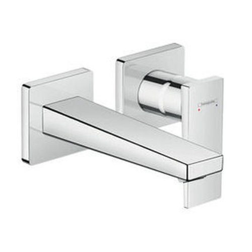 Tap Basin Mixer Wall Type Hansgrohe Metropol Finishing Set 2 Hole with Lever and 165mm Spout Chrome