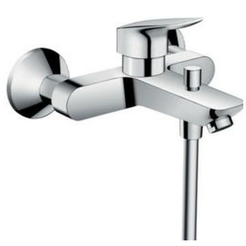 Tap Bath Mixer Exposed Hansgrohe Logis Wall Mounted Chrome