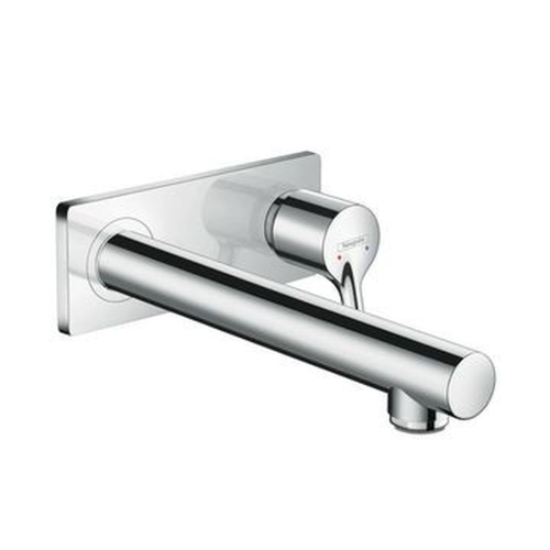 Tap Basin Mixer Wall Type Hansgrohe Talis S Finishing Set with Cover Plate and 225mm Spout Chrome