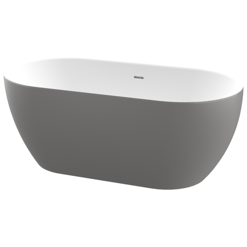 Bath ASP Zala One Piece Free Standing Matt Grey 1440*750*570mm Plumb