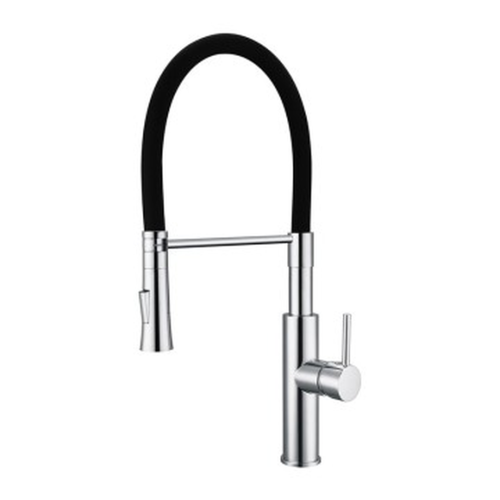 Tap Sink Mixer Bijiou Vilaine Deck Type with Black Silicone Pull Out Spout Chrome