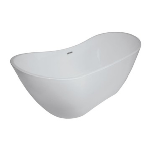 Bath Freestanding Bijiou Toulouse Oval with Overflow White 1800x780mm