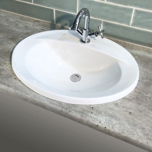 Classic Oval Drop-In Basin 630x510mm White